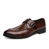 Men's shoes fashion pointed British men's wedding shoes large size casual monk shoes business leather shoes