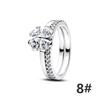 New S925 Silver Romantic Floral Lucky Clover Bowknot Gemstone Ring Stud Earring Necklace Bracelet Inlaid Gem Set Fashion Jewelry