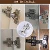 2/20Pcs Cabinet Hinges with Screws Steel Hinges For Furniture Full Overlay Mute Cabinet Door Cupboard Hinges Furniture Fitting