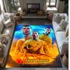 Cristiano Ronaldo Bedruckter Kristall-Samt-Teppich Rutschfester Kristall-Samt-Teppich für Sofa Schlafzimmer Innenbereich Heimdekoration