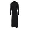 Spring Women's Long Sleeve High Neck Sexy Backless Split Long Dress Fashion Dress
