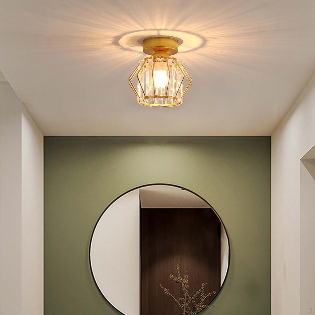 Crystal Ceiling Light Close to Fixture Lamp Shade Lighting Cover for Aisle Room Entryway