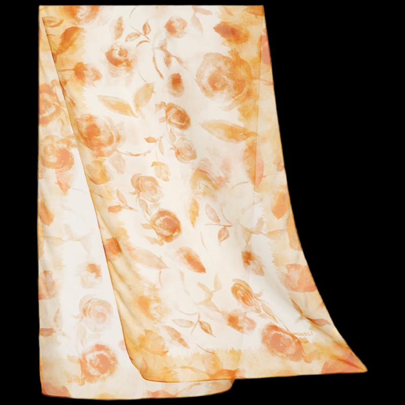 Forbidden City Culture Floral Mulberry Silk Scarf