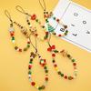 Christmas Beaded Wrist Strap: Festive Tree Anti-Lost Charm for Mobile Phones
