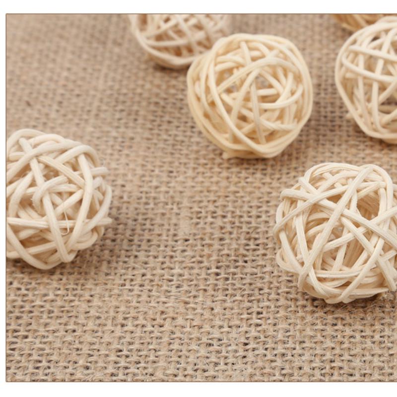5CM White Scented Rattan Ball   Natural Plant Handmade Decoration Ball
