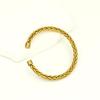 Trendy European & American Cable Knit C-Shaped Copper Bracelet - Versatile, Simple, Retro Style