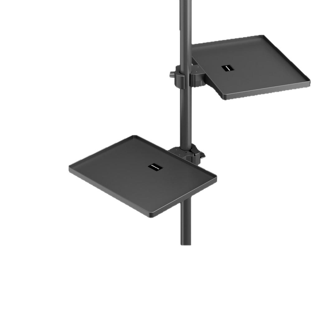 Mobile Live Broadcast Sound Card Floor Stand with Universal Multi-functional Storage Tray
