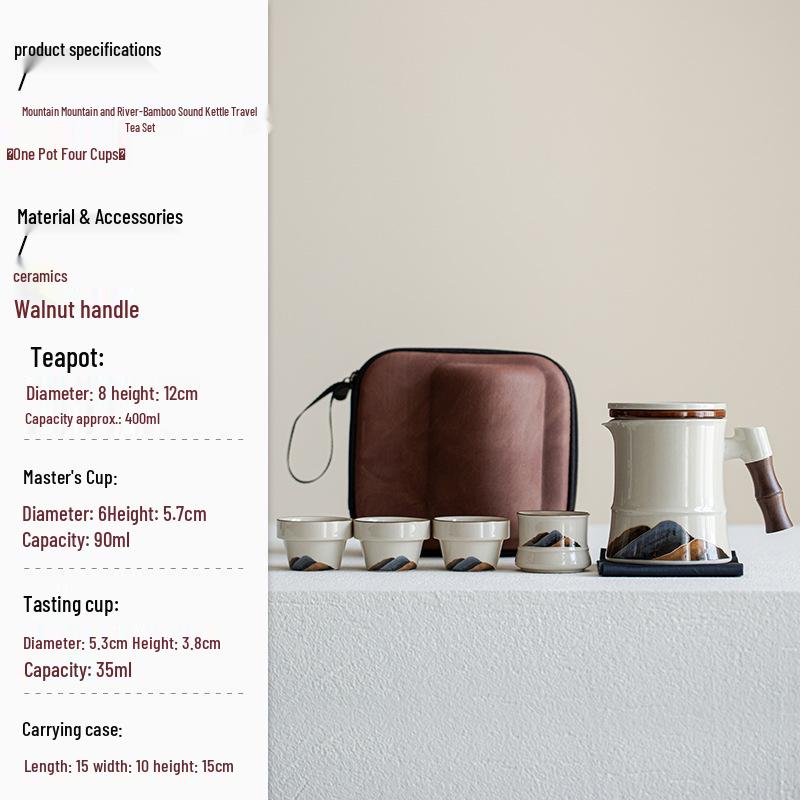 Portable Travel Tea Set: Compact Teapot & Teacup for Camping, Dorms & Business Trips