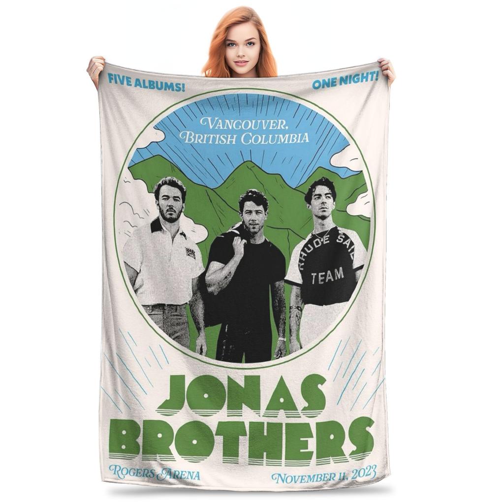 Vintage The Eras Tour 2023 Jonas Brothers JB The Album Blanket Flannel Sofa Throw Blanket for Bedroom Travel Throws Bedspread