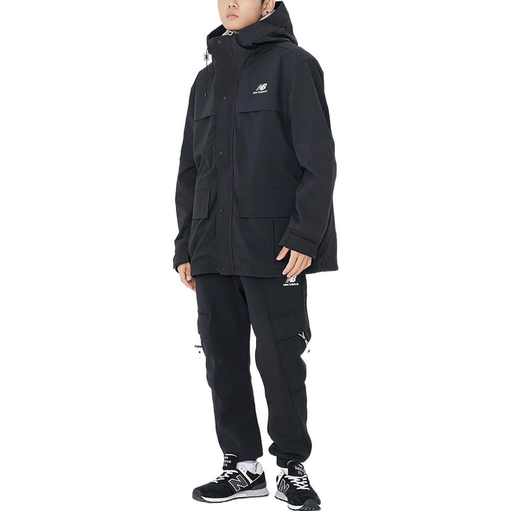 New Balance Jackets Men's Black Hooded Moderate Workwear AMJ23315-BK
