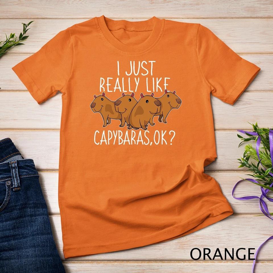Capybara Lover Funny Kids Women Cute Capybara T-Shirt Unisex T-shirt 9 S