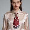 Pearl Chain Decoration Double Layer Necktie Satin Material Satin Neck Accessory  Shirt Accessory