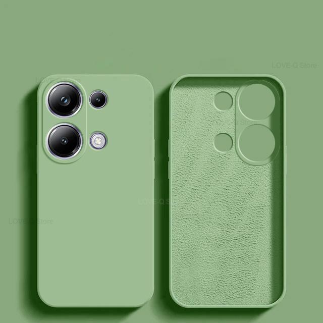 For Poco M6 PocoM6 Pro Case Liquid Silicone Camera Lens Protector Phone Cases For Xiaomi Poco M6 M 6 Pro M6Pro PocoM6 Pro Soft Cover