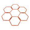 6Pcs Hexagon Agility Exercise Rings Football Basketball Training Loop Circle