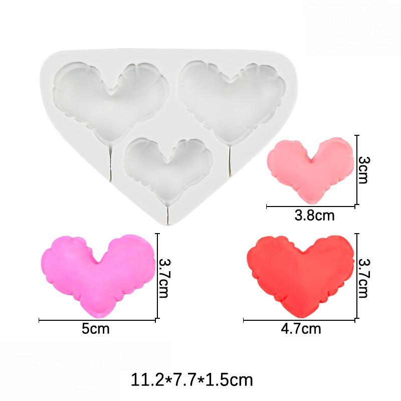 Heart-Shaped Star Cloud Balloon Lollipop Silicone Mold Fudge Cake Decoration Tool Craft Chocolate Resin Clay Candle Mold Baking