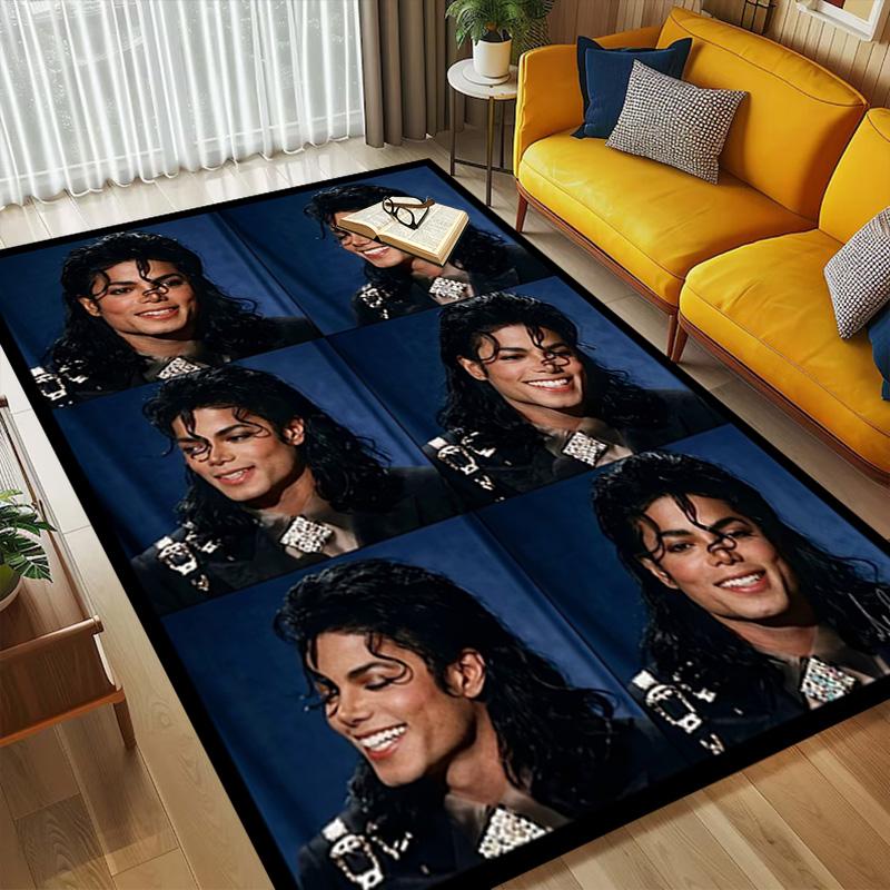 Michael Jackson Living Room Nonslip Area Rug Soft Carpet For Bedroom Gameoom Playroom Sofa Office Home Decor Doormat