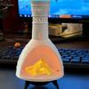 LED Miniature Fireplace Light Luminous Tabletop Fireplace Figurine Desktop Night Light Ornament for Home Holiday Decor