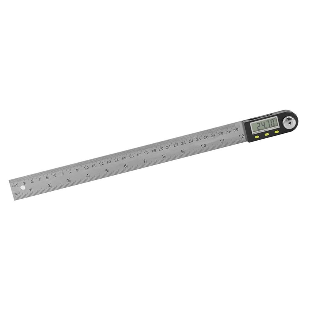 Digital Goniometer, Protractor, Miter Gauge, Ruler, 0.300mm, Electronic Stainless Steel Protractor, Digital, with LCD Display, for Easy and Accurate M