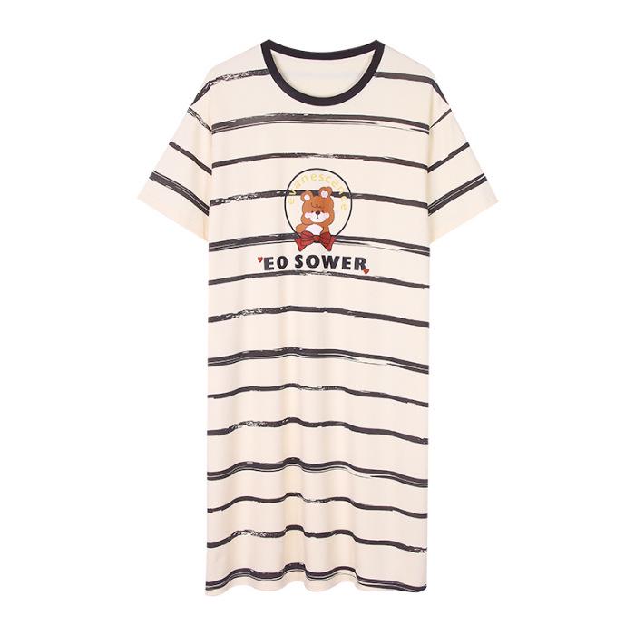 Pigiama Estivo da Donna a Cartoni Animati: Vestito Carino, a Maniche Corte, Taglie Forti, Sottile, Lungo per Casa o Esterno