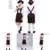 Elegant Children's German Oktoberfest Stage Costume With Hat For Halloween Cosplay