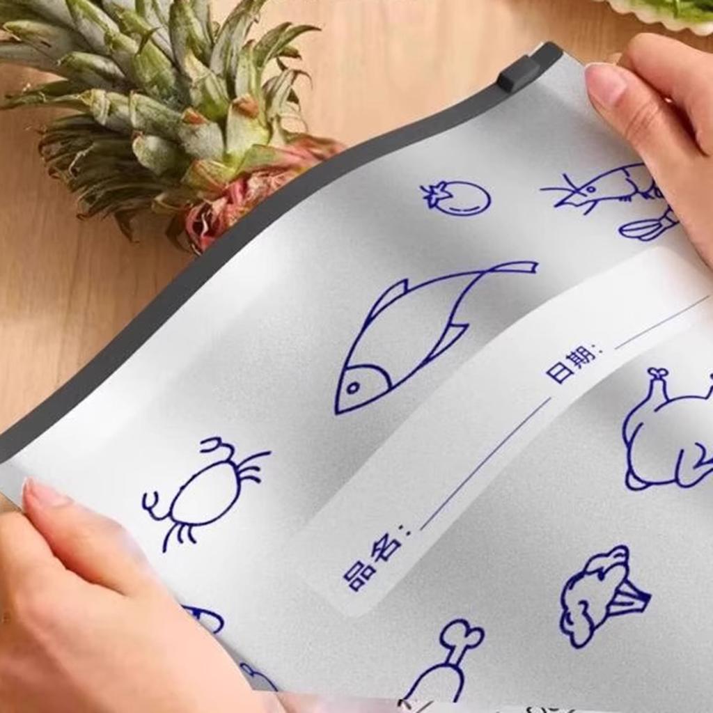 10 Pieces Thickened Leakproof Snacks Bags Resealable Aluminum Foil Pouches for Refrigerator Freezer Meal Preps Travel