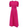 Fashion Style Puff Sleeve Dress Graceful and Fashionable Slit Dress Shirt Dress Puff Sleeve Dress