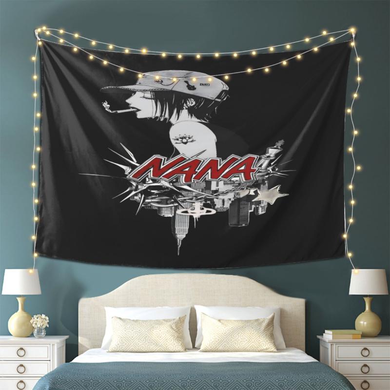 VIKAMA Nana City Skyline Tapestry Has Added A Retro Edgy Vibe Ideal For Elevating Bedroom Dorm And Anime Enthusiast Spaces