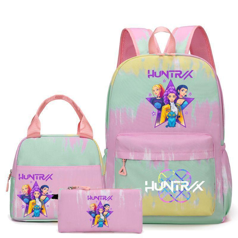 Kpop Witch Hunter Girls School Bag Lunch Bag Three-Piece Backpack Set