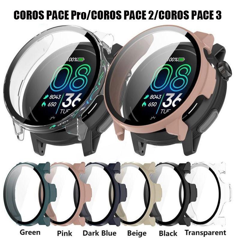 

Tempered Glass Case for Coros Pace Pro 3 2 SmartWatch Protective Cover Bumper COROS PACE Pro Screen Protector Shell Accessories Pace 3 чёрный