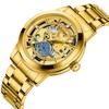 Men's Watches Original Quartz Watches For Men Skeleton Dial Waterproof Luminous Date Watches Luxury Men Stainless Steel Wristwatch