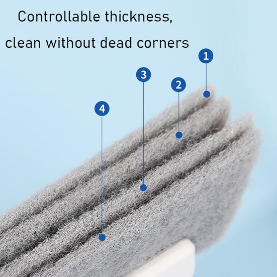 Window Track Cleaning Brush with Non-Slip Grip Ergonomic Handle Stiff Bristle Crevice Brush Narrow Gaps Groove Cleaning Tool