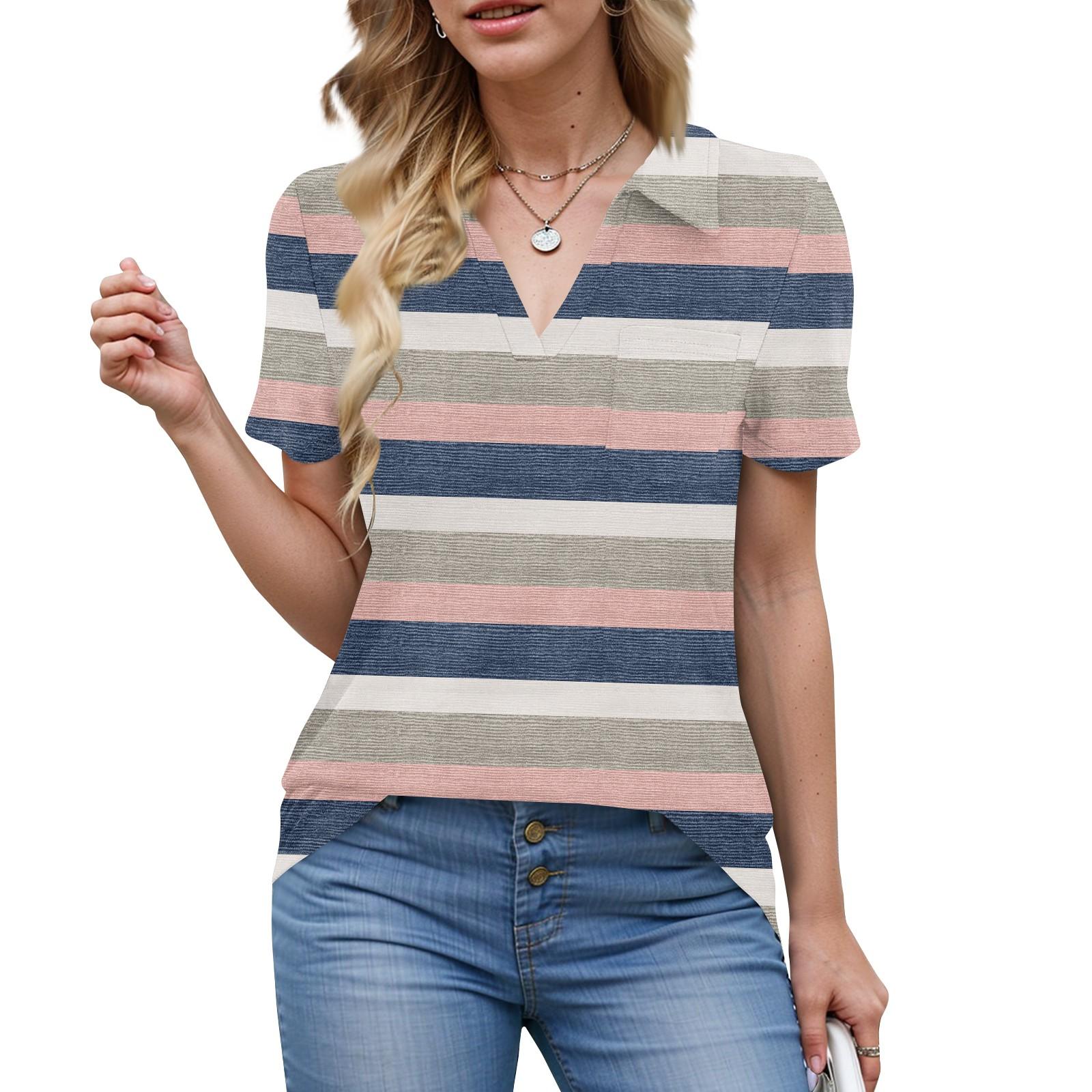 

Женские рубашки, летние деловые повседневные рабочие топы с коротким рукавом, застегивающиеся на пуговицы, воротник, V-образный вырез, блузка, футболка XL