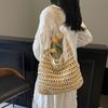 Yogodlns Fashion Crochet Straw Bag for Women Raffia Woven Tote Handbag New Hollow Clutch Beach Bag for Vacation Casual Totes