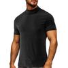 High Collar Bottomed Men'S Short Sleeved Men'S Fashion Casual Top T-Shirt
