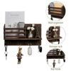 Home Decor Wood Key Holder Clear Texture Retro Style Mail Organizer Wall-mounted Thickening Wall Mount Entryway