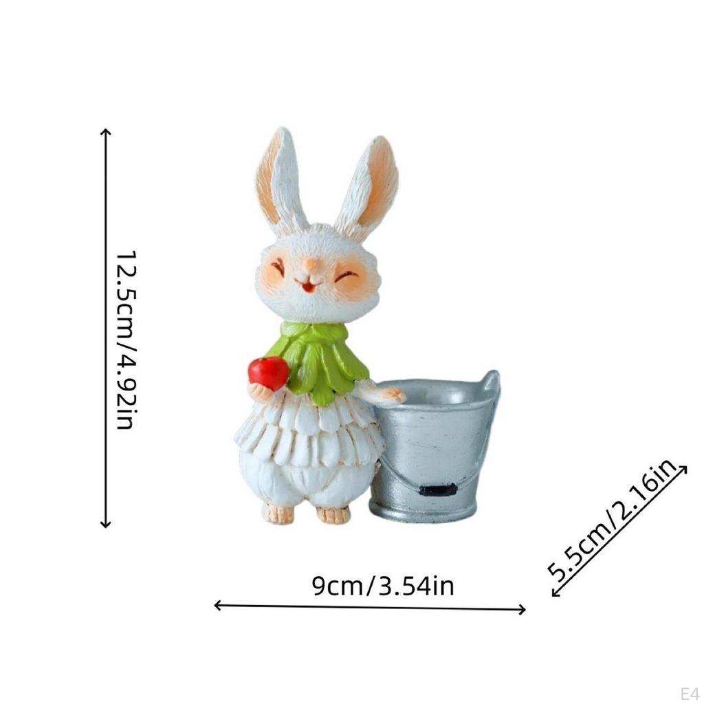 Bunny Figurine Flower Planter for Indoor