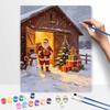 Christmas digital painting oil painting art Santa Claus snowman gifts winter scene kit hand painting home decoration painting