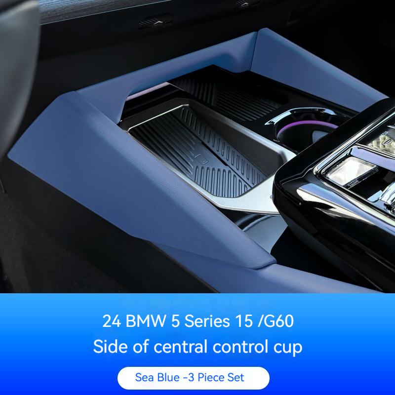 ABS Vaganza leather Central Control Gear Side Decorative Strips For BMW 5 Series G60 2025-2025 styles Car Interior Accessories