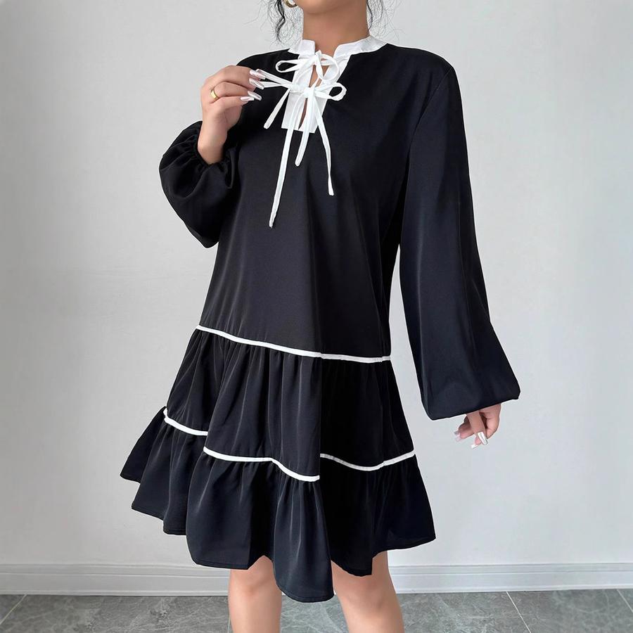 Maxi French Style Long Sleeve Dress for Women Fashion