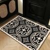 Entry Door Floor Mat Light Luxury Geometric Porch Scraping Mud Rubbing Soil Easy To Take Care Of Foot Pad Door Wear-Resistant Non-Slip Silk Ring Floor