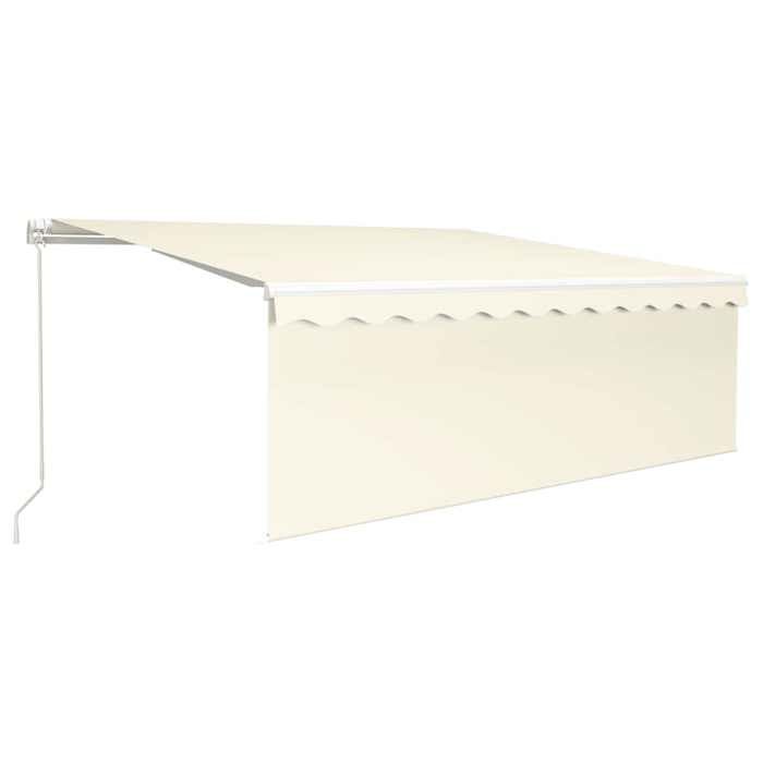 Maison Exclusive - Auvent manuel rétractable avec store 4x3 m Crème