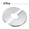 HARFINGTON 2pcs Wall Split Flange 0.67" (17mm) Stainless Steel Round Self-Adhesive Split Flange Pipe Cover Clip-on Escutcheon Collar for Floor