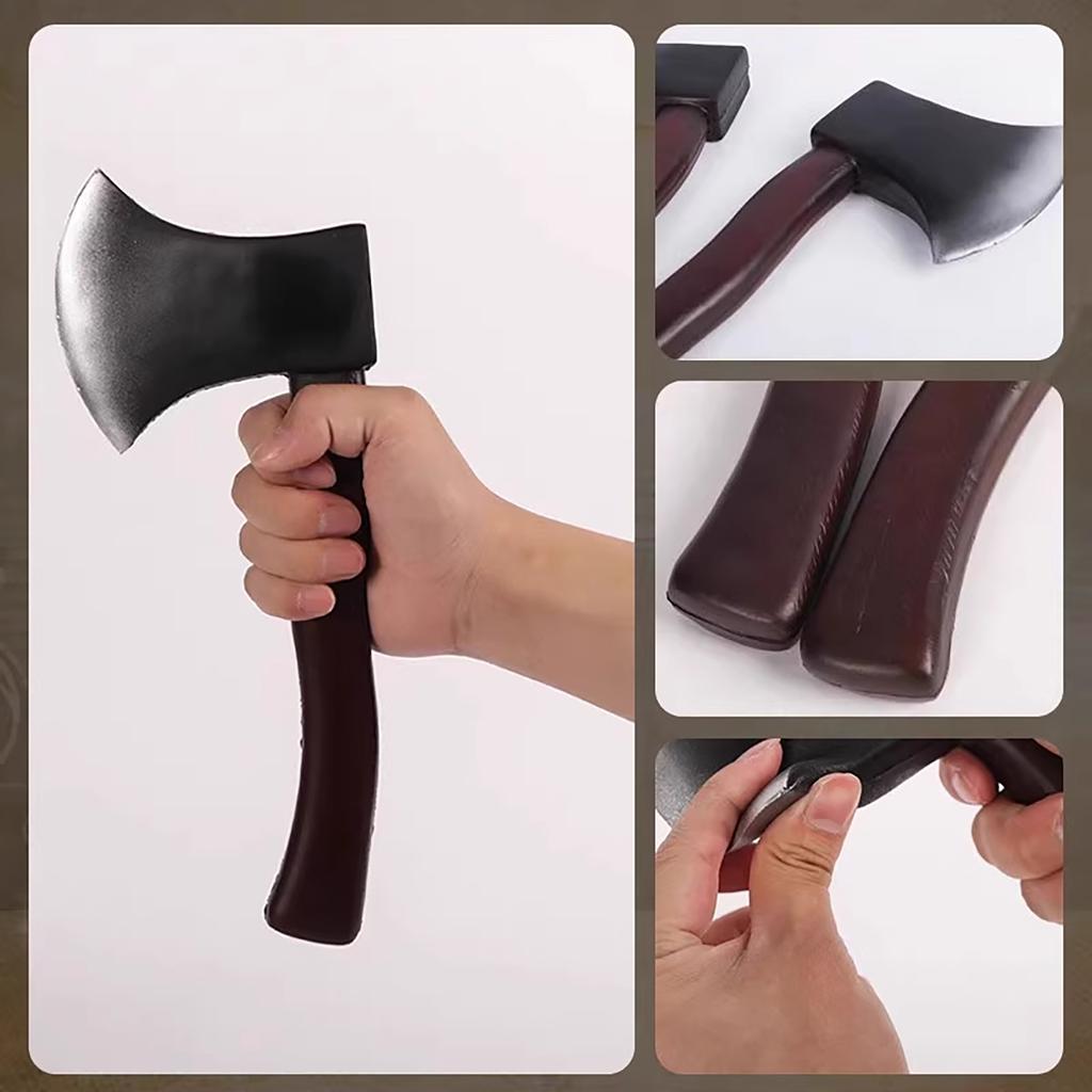 Pu Simulation Axe Toy. Creative Prank April Fool'S Day Toys. Performance Photography Props