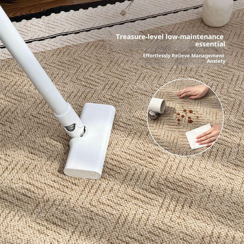 Nordic Simple Geometric Crystal Velvet Large Carpet Living Room Mat Family Sofa Balcony Corridor Non-slip Decorative Rugs