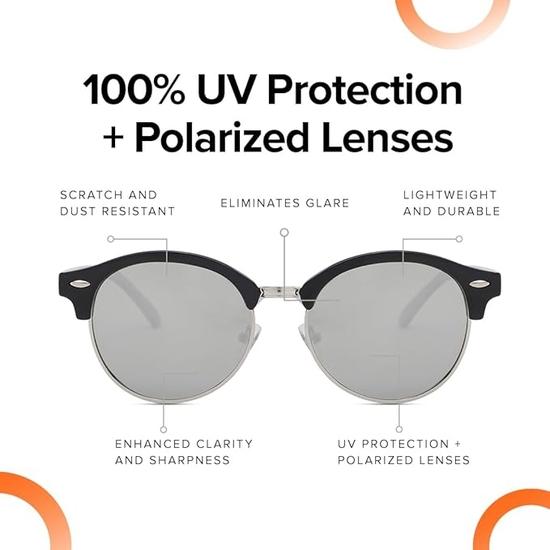 Ochelari de soare rotunzi Intellilens pentru bărbați și femei | Ochelari de protecție pentru bărbați și femei