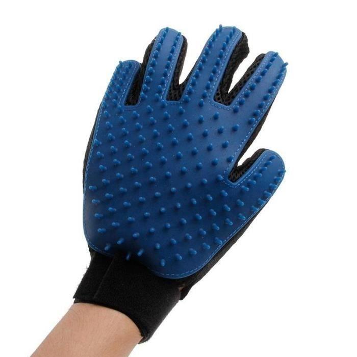 Guanto da toelettatura - DEV - True Touch - Massaggio delicato - Silicone morbido - Raccolta dei peli