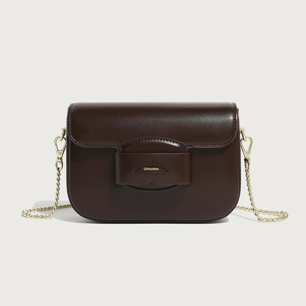 Niche design bag spring women's versatile fashion high-end exquisite messenger bag saddle tofu small square bag