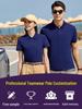 Men's Summer Short Sleeve Polo - Lapel Casual T-shirt with Custom Embroidery