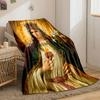 Our Lady of Sorrows Sacred Heart Lily Crown Blanket  Printed Blanket for Living Room Bed Couch lunch break Blanket for Friend's festival Gift