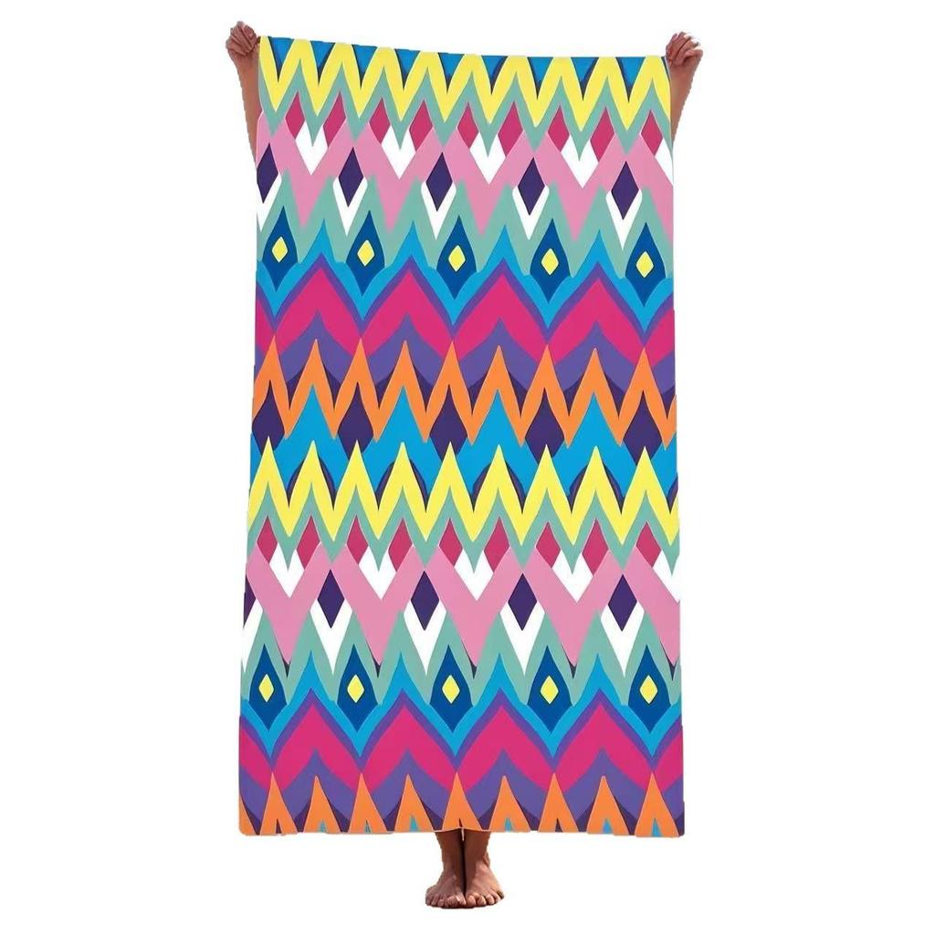 Cross-border Soft Quick-Dry Beach & Sport Towel - Absorbent, Lightweight, Printed Design